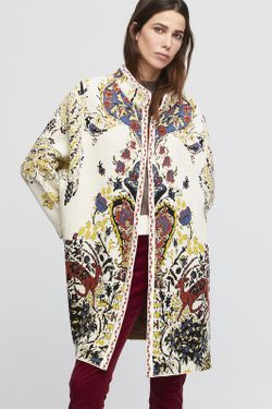 Abrigo en Jacquard floral