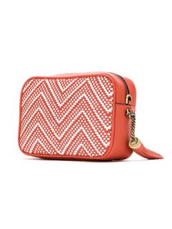 Bolso bandolera trenzado coral