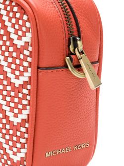 Bolso bandolera trenzado coral