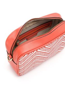 Bolso bandolera trenzado coral