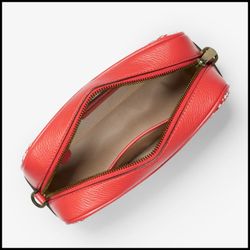 Bolso bandolera trenzado coral