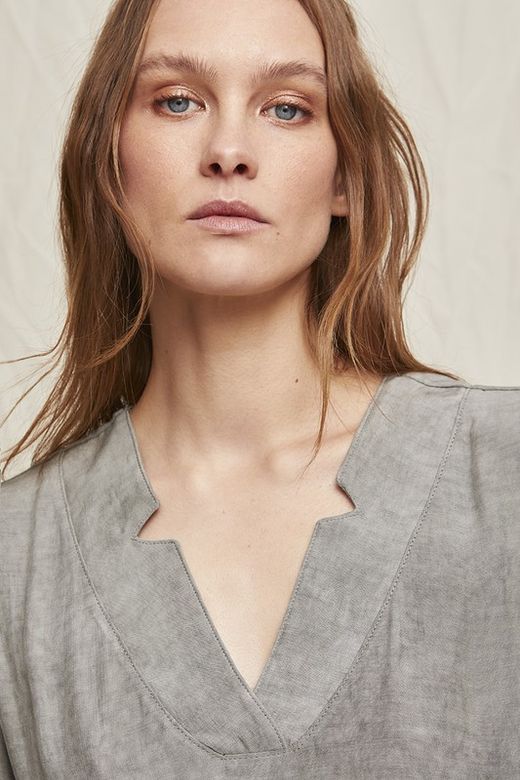 Camisa en pico antelina