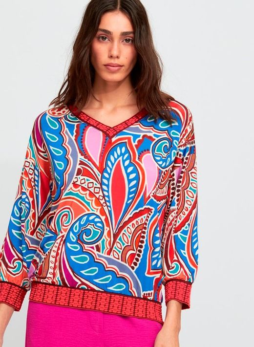 Camisa Jacquard multicolor