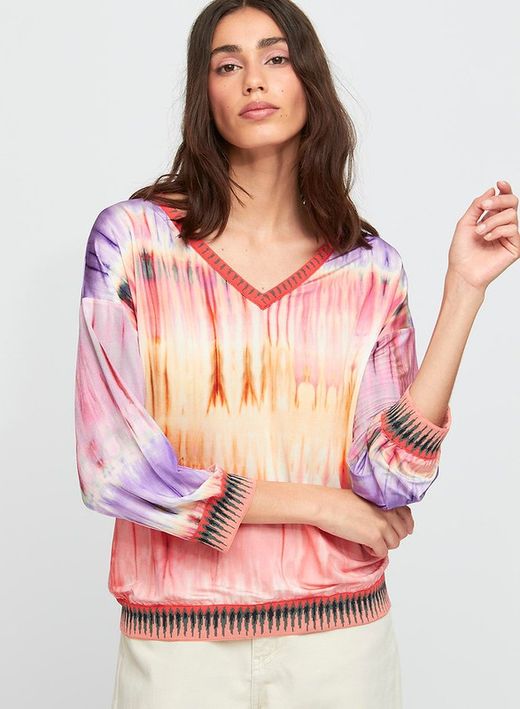 Camisa Jacquard multicolor