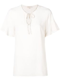 Camisa mao con tachas blanca