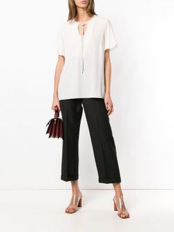 Camisa mao con tachas blanca