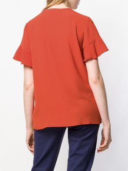 Camisa mao con tachas rojo