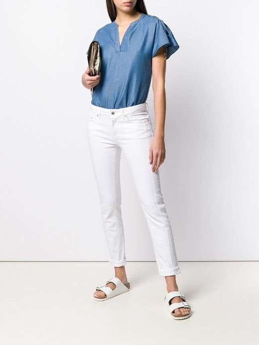 Camisa mao trenza hombros