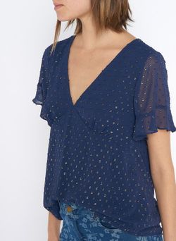 Camisa marina bordados