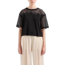 Camiseta con tejido de malla