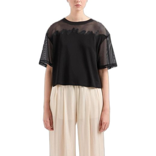 Camiseta con tejido de malla