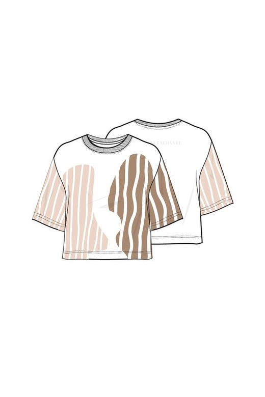 Camiseta en tejido estampado