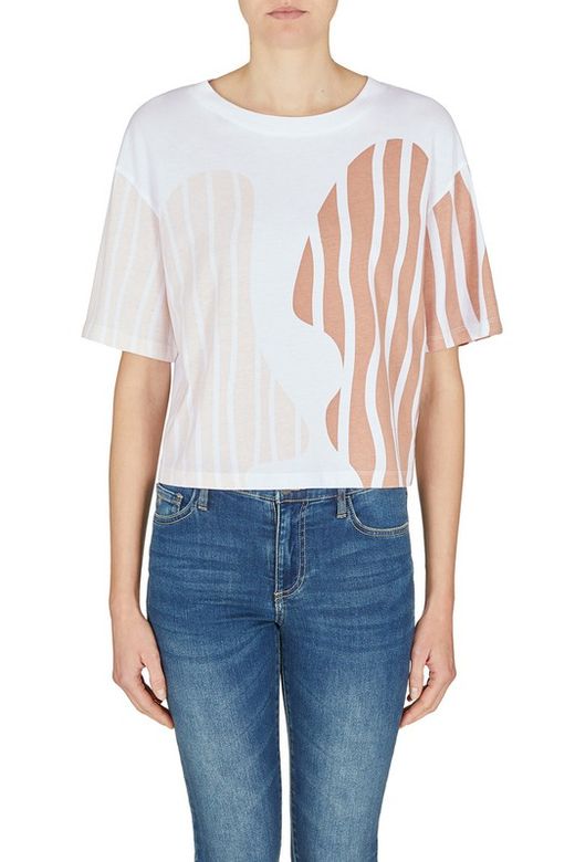 Camiseta en tejido estampado