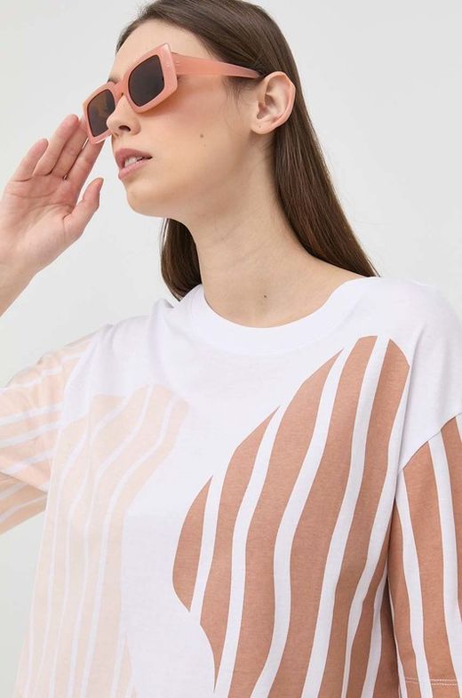 Camiseta en tejido estampado