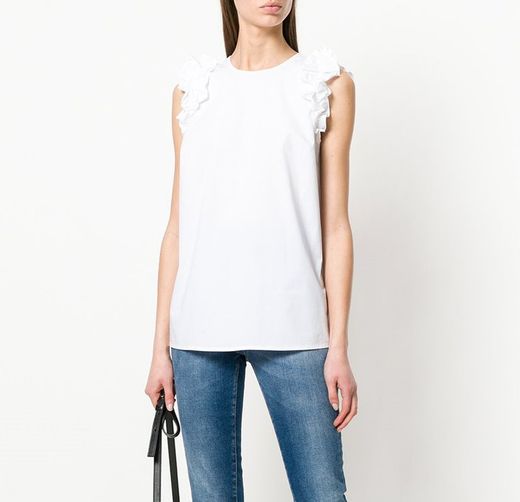 Camiseta volantes blanca