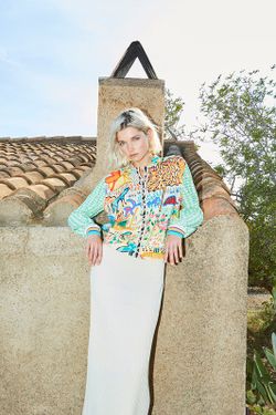 Cardigan con dos estampados