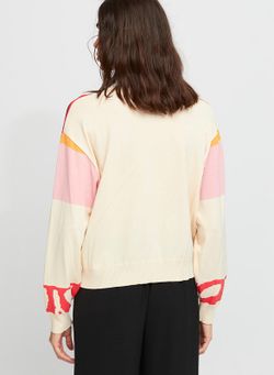 Cardigan en Jacquard con dibujo geometrico