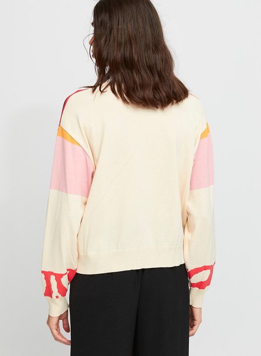 Cardigan en Jacquard con dibujo geometrico