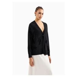 Cardigan monograma flocado
