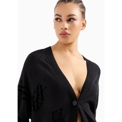 Cardigan monograma flocado