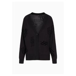 Cardigan monograma flocado