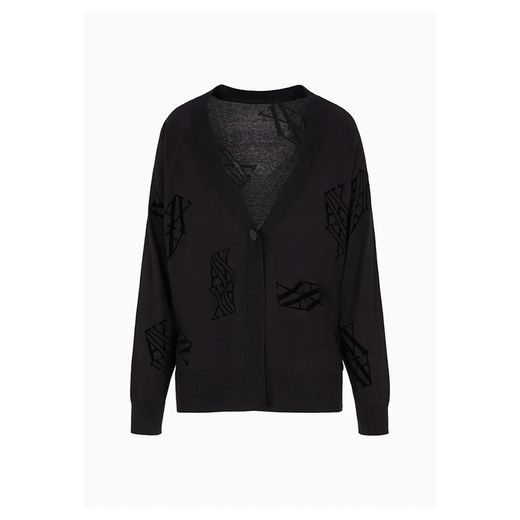 Cardigan monograma flocado