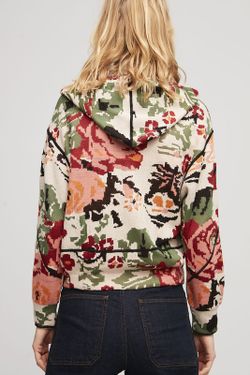 Chaqueta capucha floral