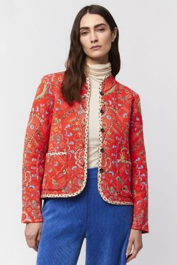 Chaqueta de Jacquard floral