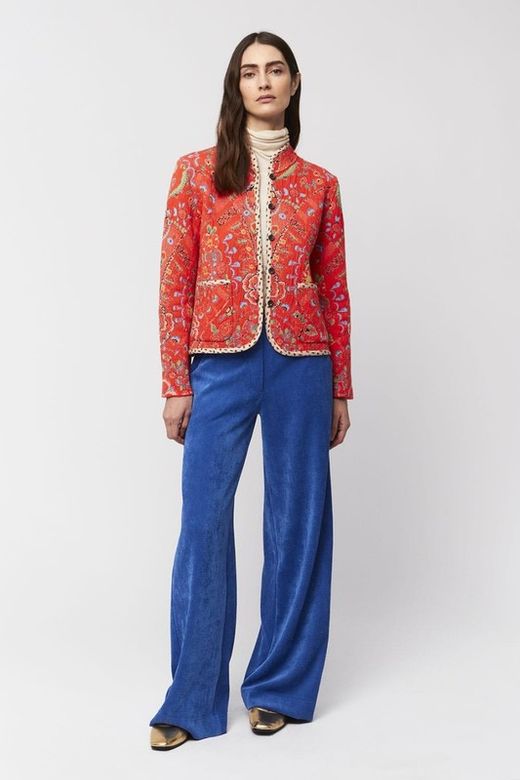 Chaqueta de Jacquard floral