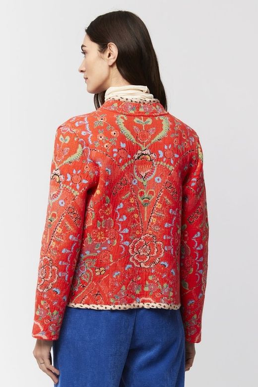 Chaqueta de Jacquard floral