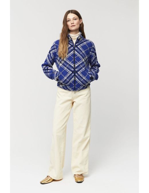 Chaqueta tipo bomber a cuadros