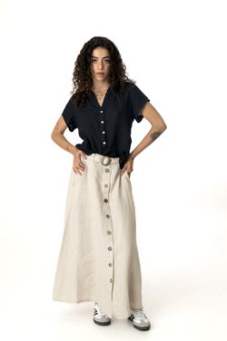 Falda lino  arena