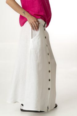 Falda lino  blanco