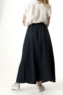 Falda lino  marino