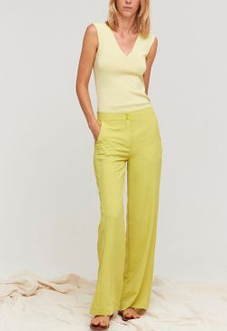 Pantalon Crepe Amarillo