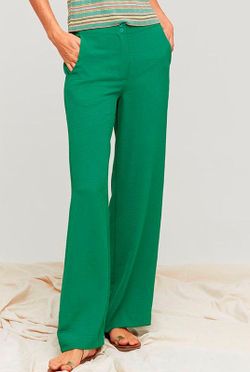 Pantalon Crepe Verde