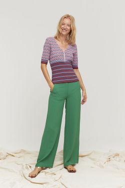 Pantalon Crepe Verde