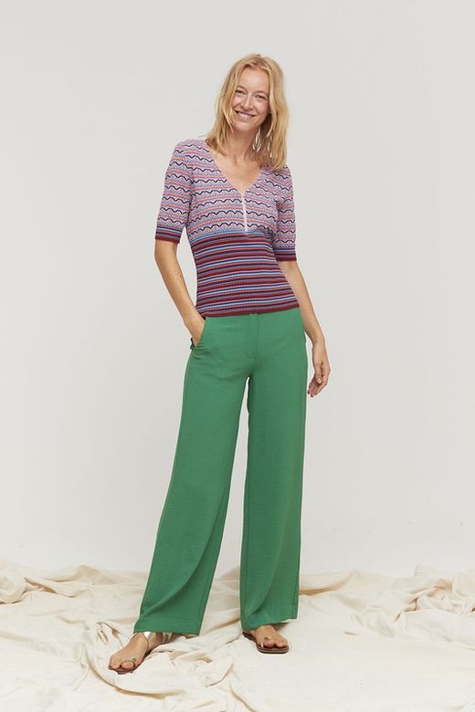 Pantalon Crepe Verde