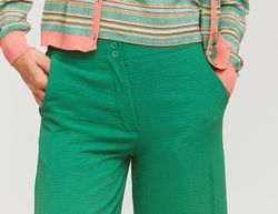 Pantalon Crepe Verde