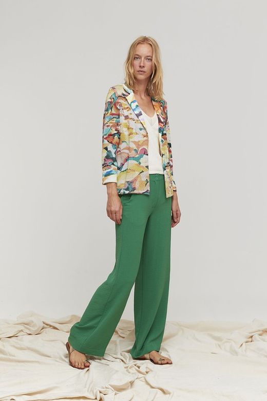 Pantalon Crepe Verde
