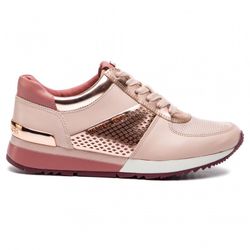 Sneaker rosa troquelada