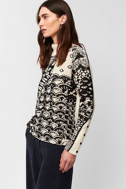Sueter con estampado geometrico