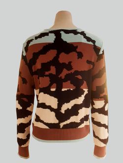 Sueter de punto en animal print
