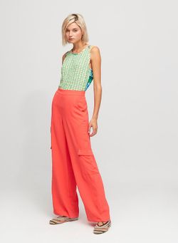 Top de punto con dos estampados