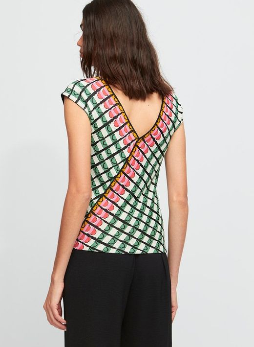 Top de punto con estampado