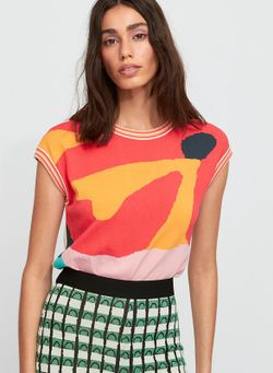 Top geometrico multicolor