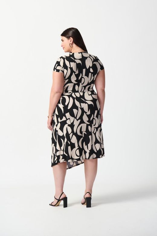 Vestido cruzado estampado