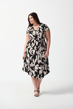 Vestido cruzado estampado