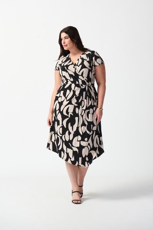 Vestido cruzado estampado