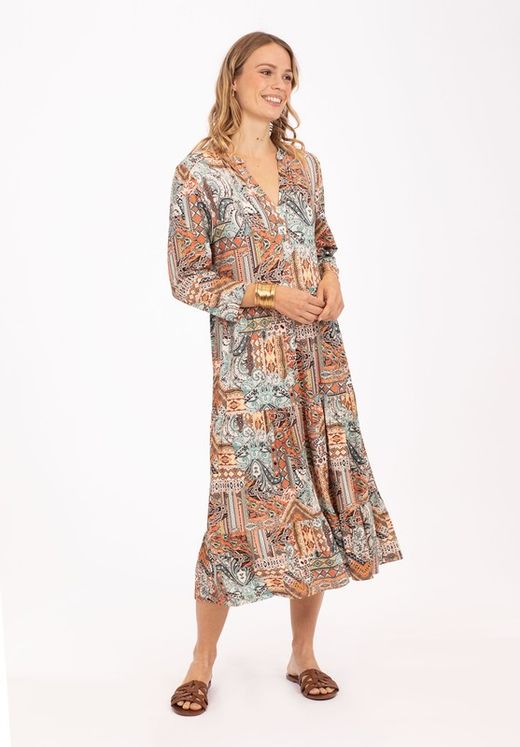 Vestido estampado etnico